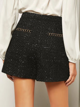 Double Breasted Tweed Shorts